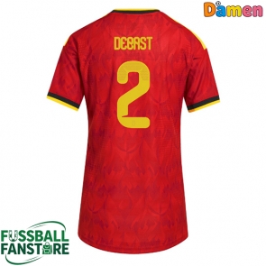 Belgien Zeno Debast #2 Replik Heimtrikot Damen WM 2026 Kurzarm